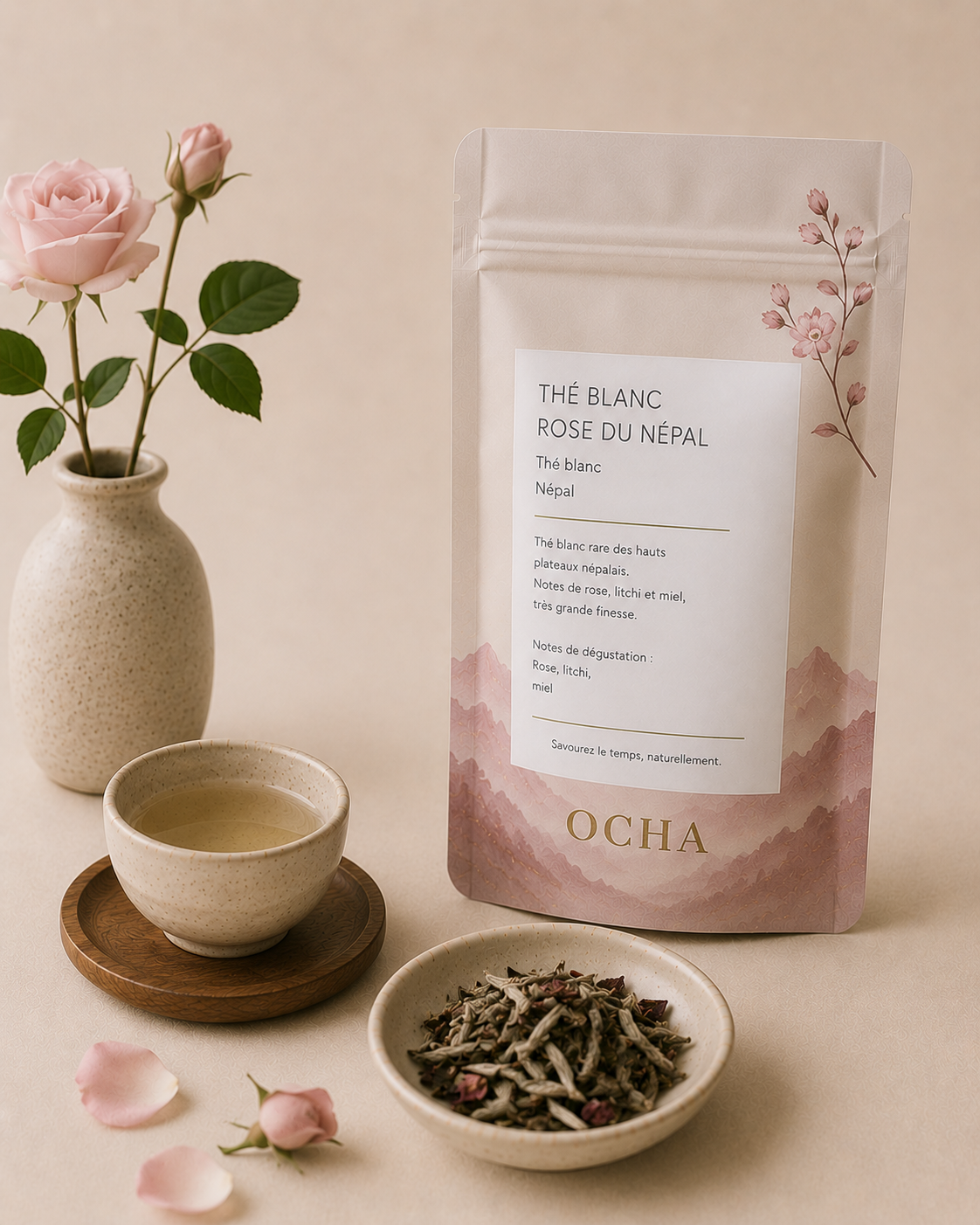 Thé Blanc Rose du Népal